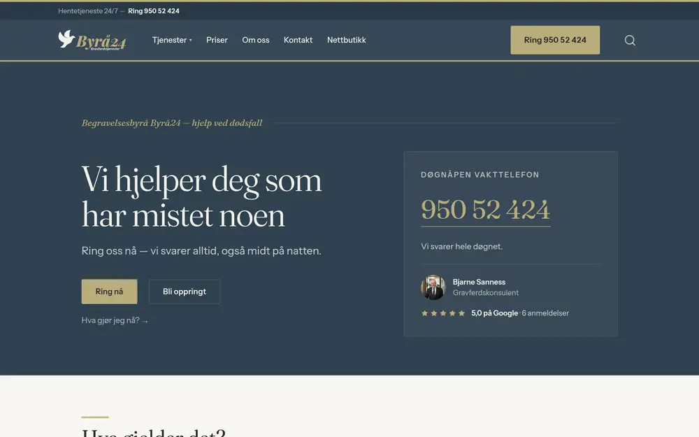 Byrå24-nettsiden