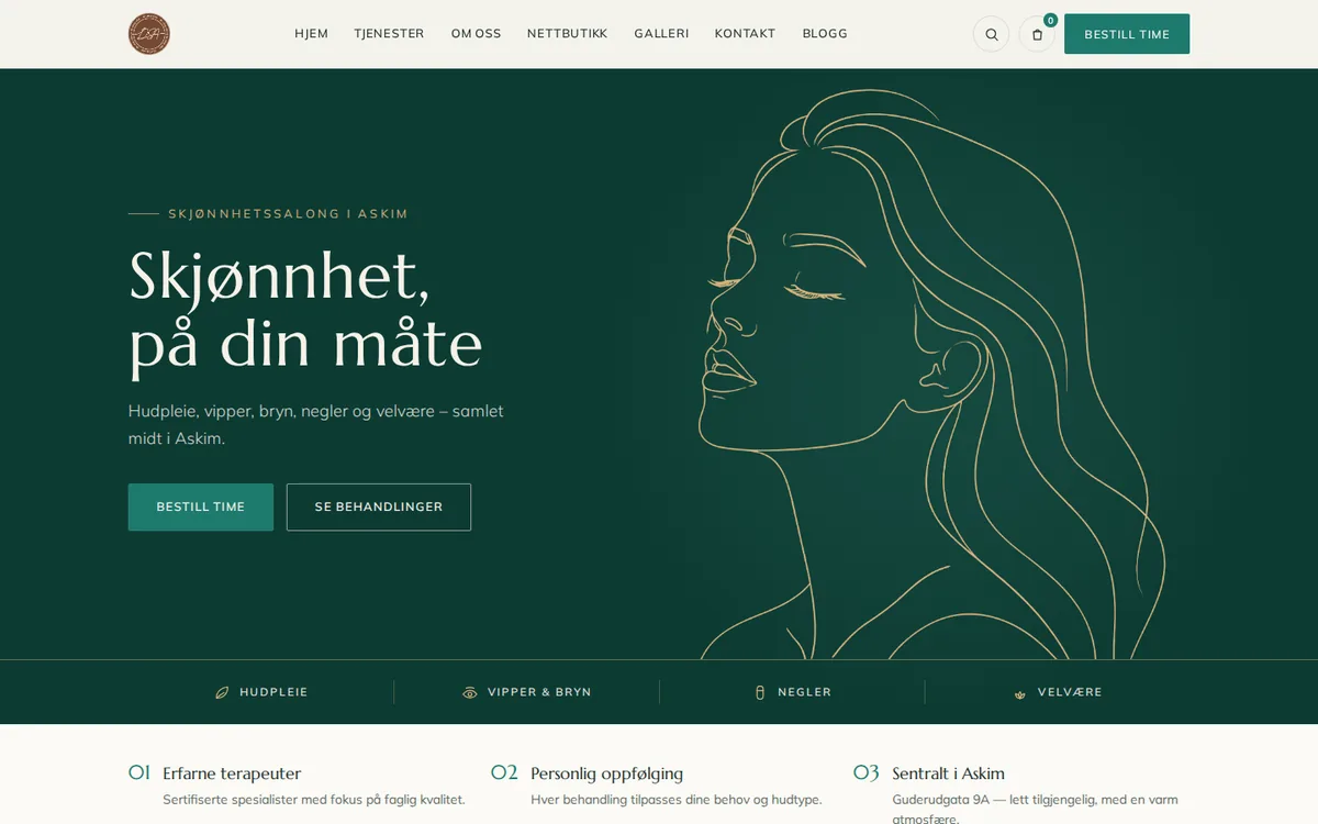 The Din Salong Askim website