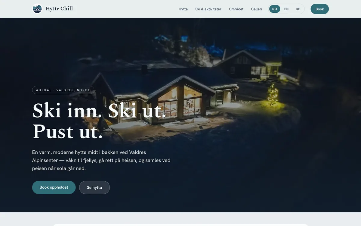 The Hytte Chill website