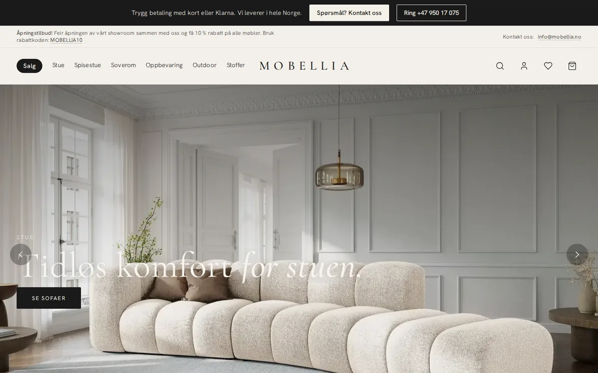 The Mobellia webshop