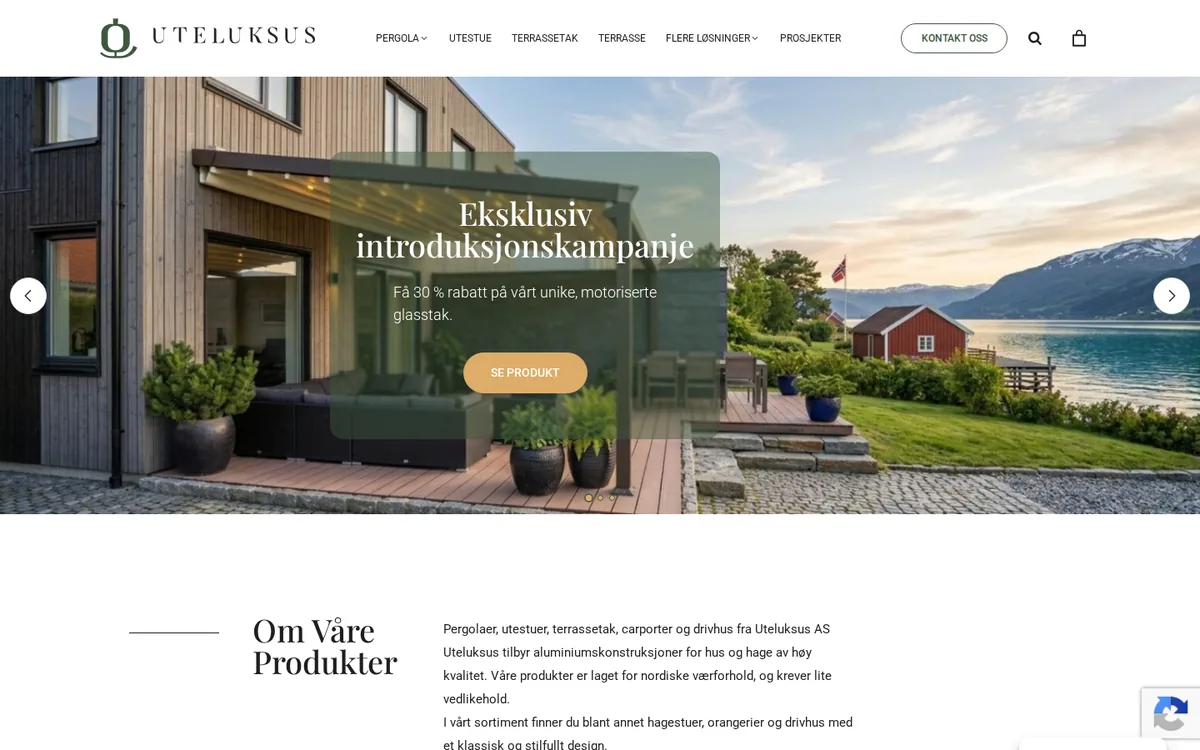 The Uteluksus website